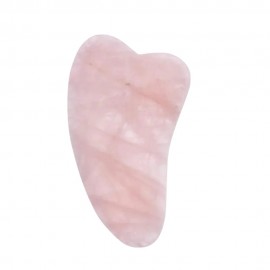 White Lotus Rose Quartz Gua Sha Tool - Natural Chemical Free Crystal in a Signature Silk Lined Box 